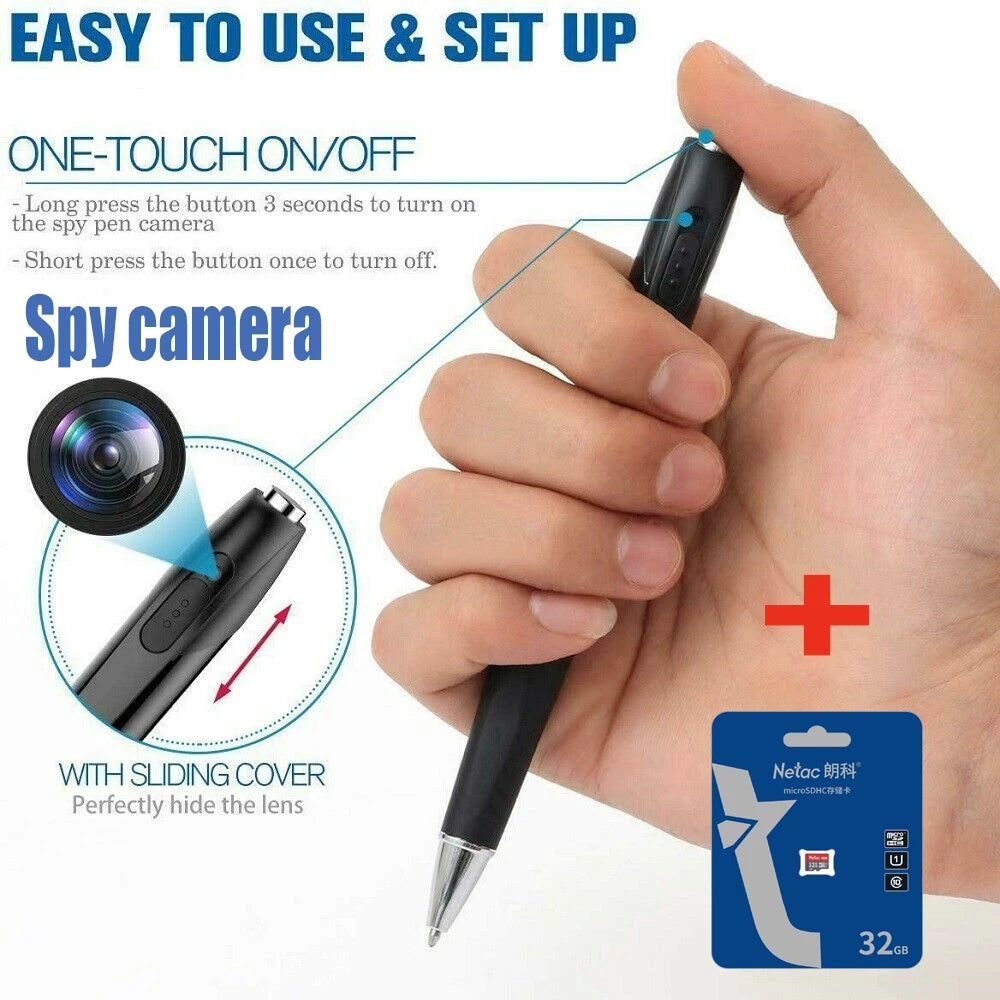 V8 Pen Spy Camera Hidden Camera HD Body Camera With Audio Recording